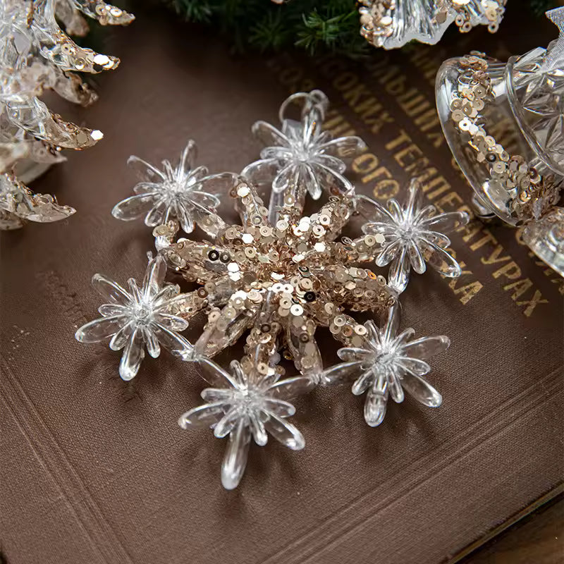 Golden Classic Snowflake Tree Chandelier