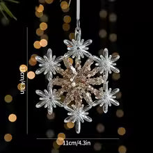 Golden Classic Snowflake Tree Chandelier